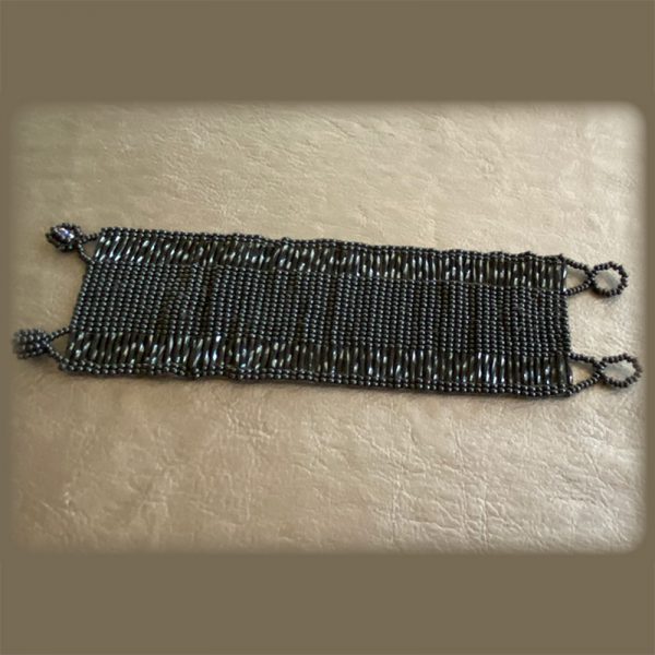 Black Indigenous Beaded Bracelet, Unique Look