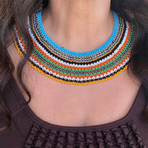 Colorful, Indigenous Beaded Necklace With Many Colors | Sublime Online Fashion