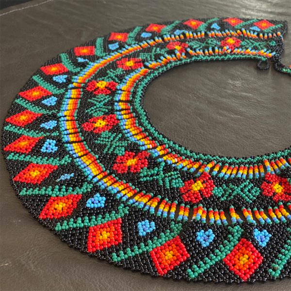 Colombian Style Beaded Necklace With Soft Colors alternate view